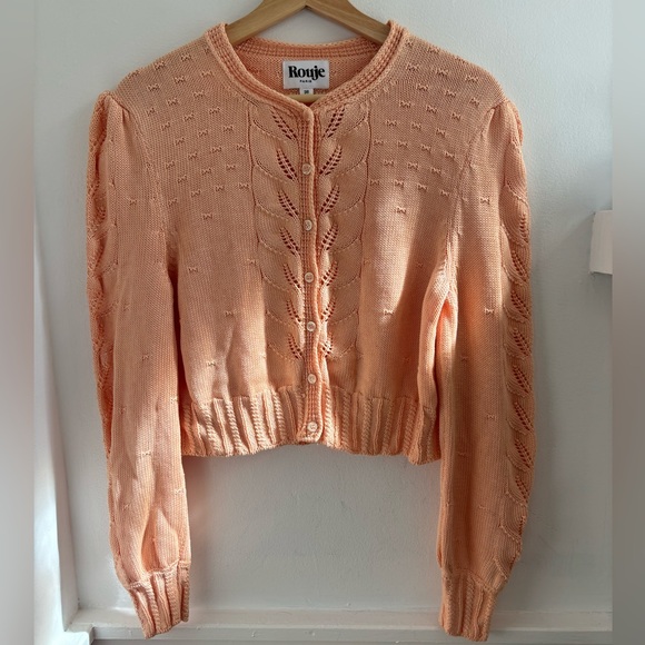 Rouje Maya Cardigan in Peach size 36 - Picture 4 of 12